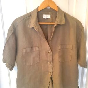 Velvet Linen shirt Khaki